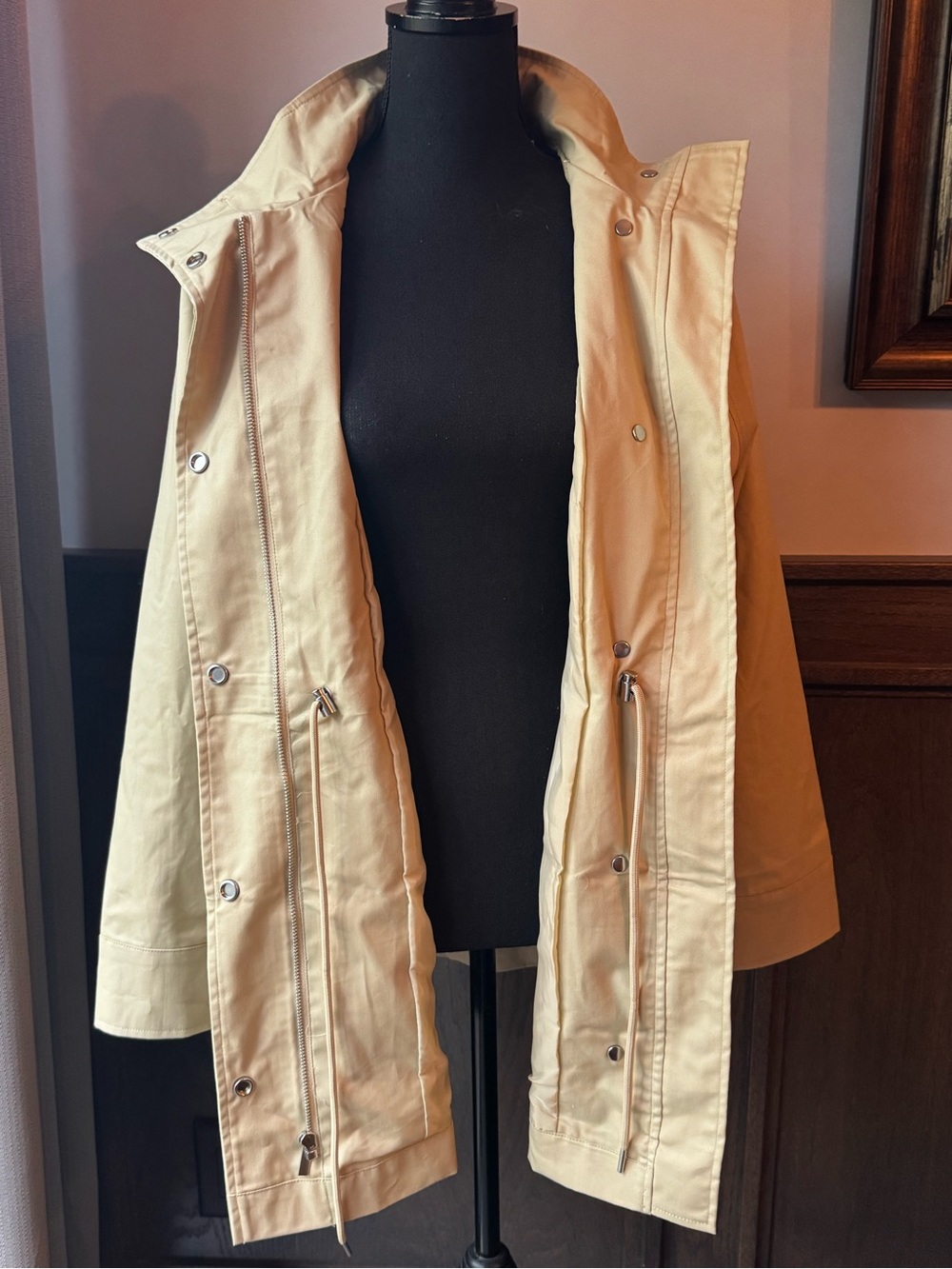 a new day tan  Cinch-Waist Utility Jacket Medium NWOT - Picture 7 of 8